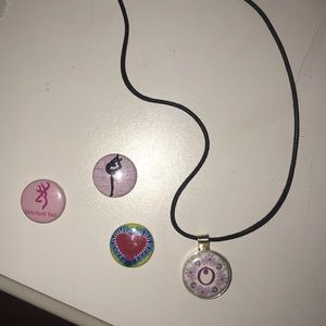 customizable necklace with magnet charms